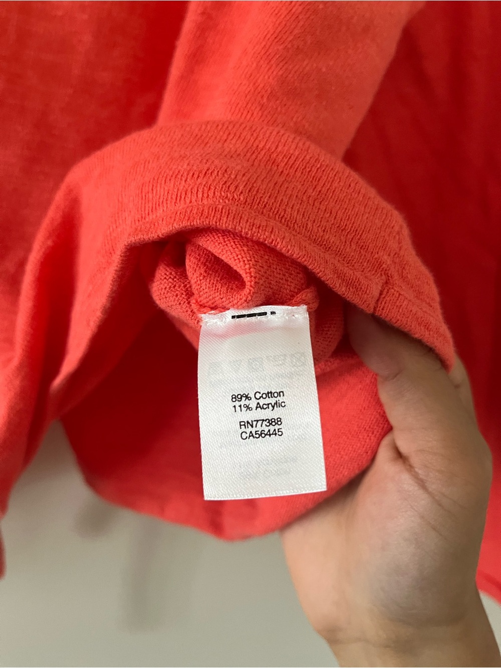 J Crew Coral Orange Cotton Tie Hem Top Large Coastal Euro Summer Minimalist - Picture 4 of 6